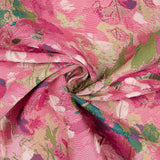 Floral Brocade Fuchsia and Green Roses - Ribes y Casals