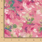 Floral Brocade Fuchsia and Green Roses - Ribes y Casals