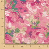 Floral Brocade Fuchsia and Green Roses - Ribes y Casals