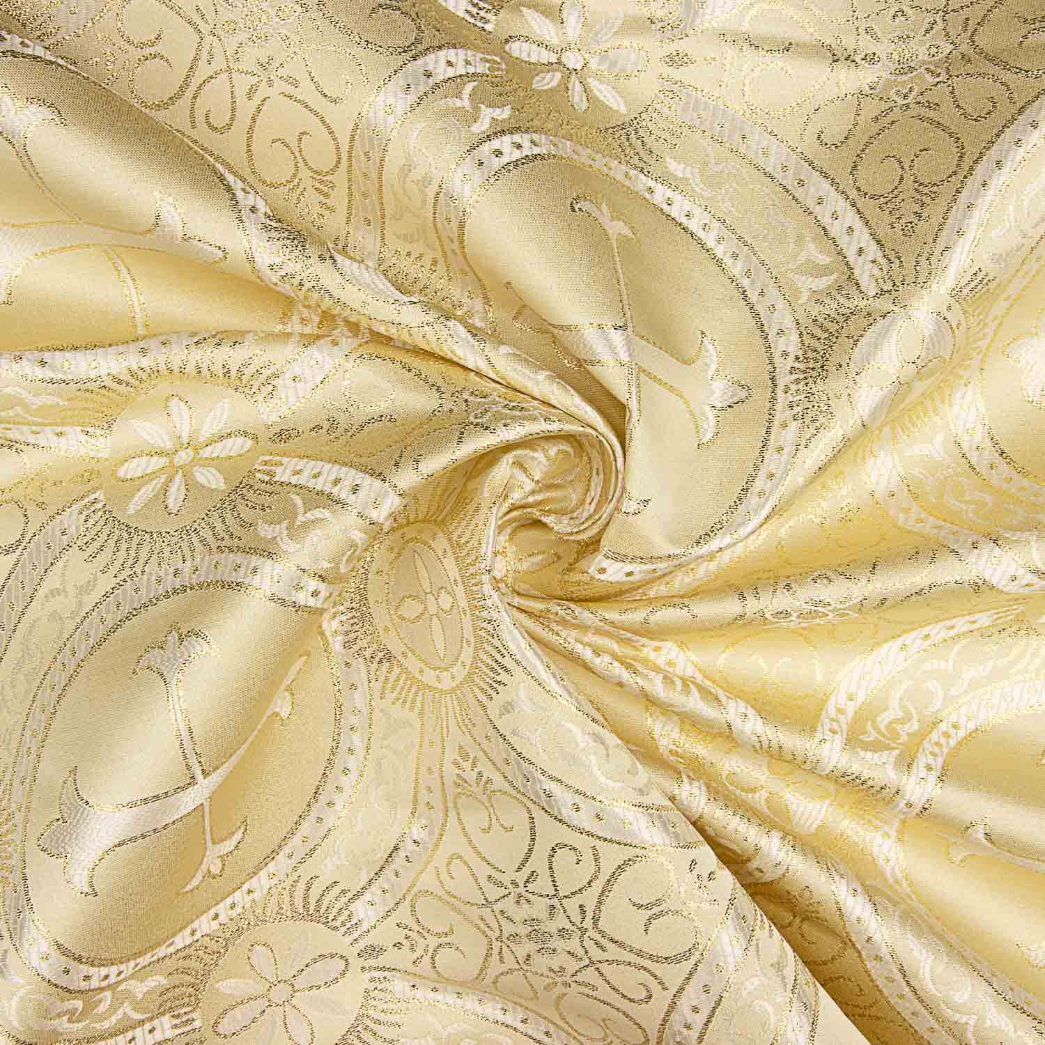 Liturgical Brocade Gold Crosses - Ribes y Casals