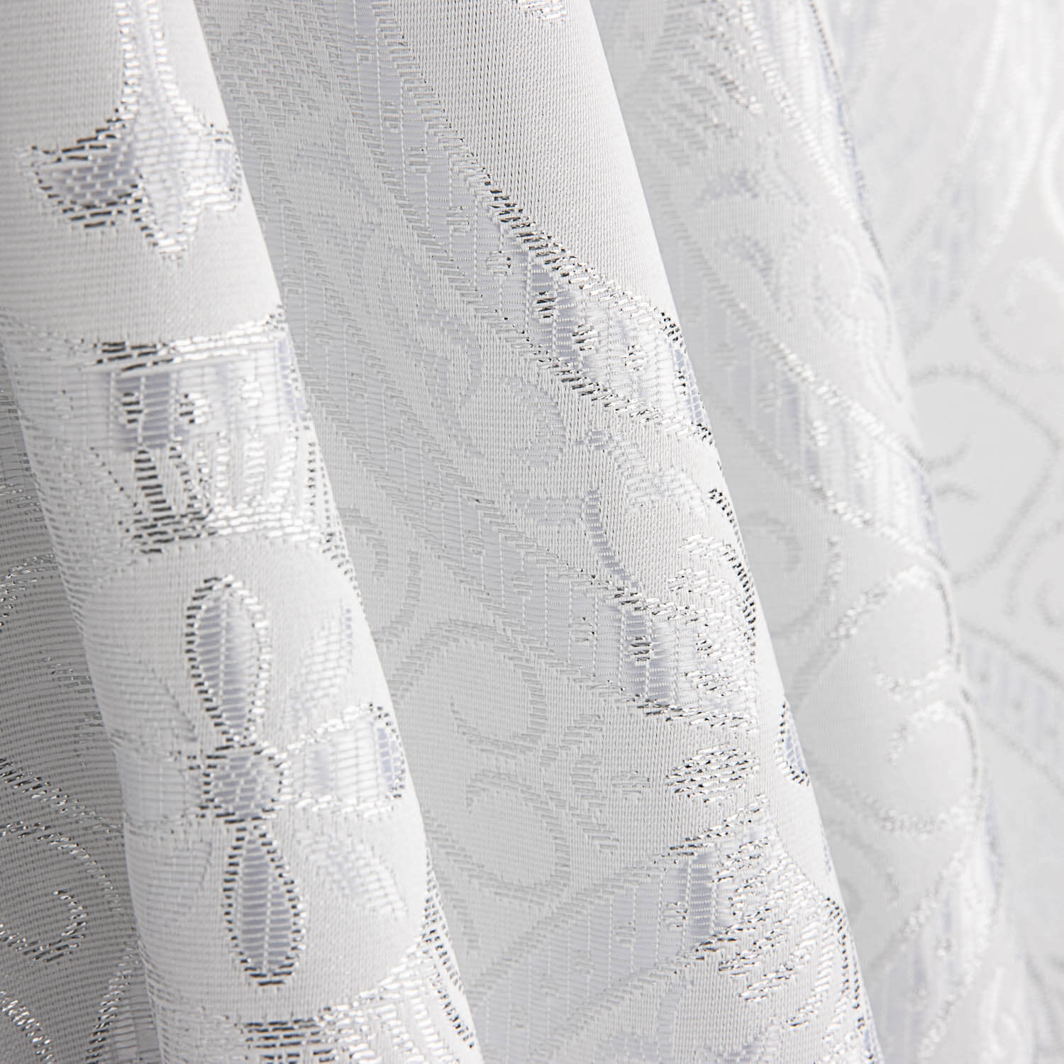 Liturgical Brocade Classic Cross White - Ribes y Casals