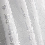 Liturgical Brocade Classic Cross White - Ribes y Casals