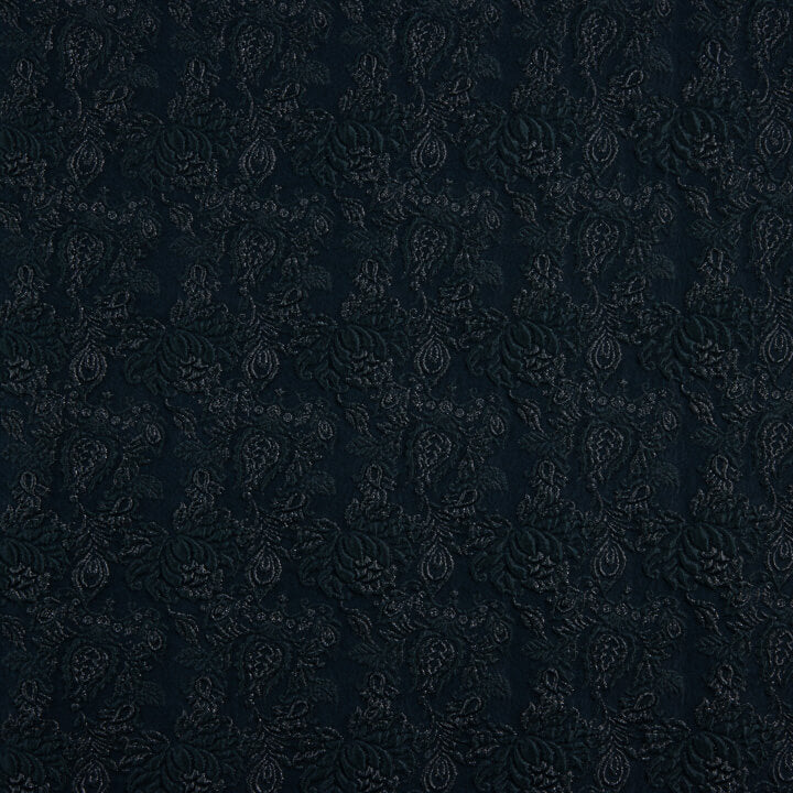 Imperial Ocean Brocade – Navy Blue and Silver - Ribes y Casals