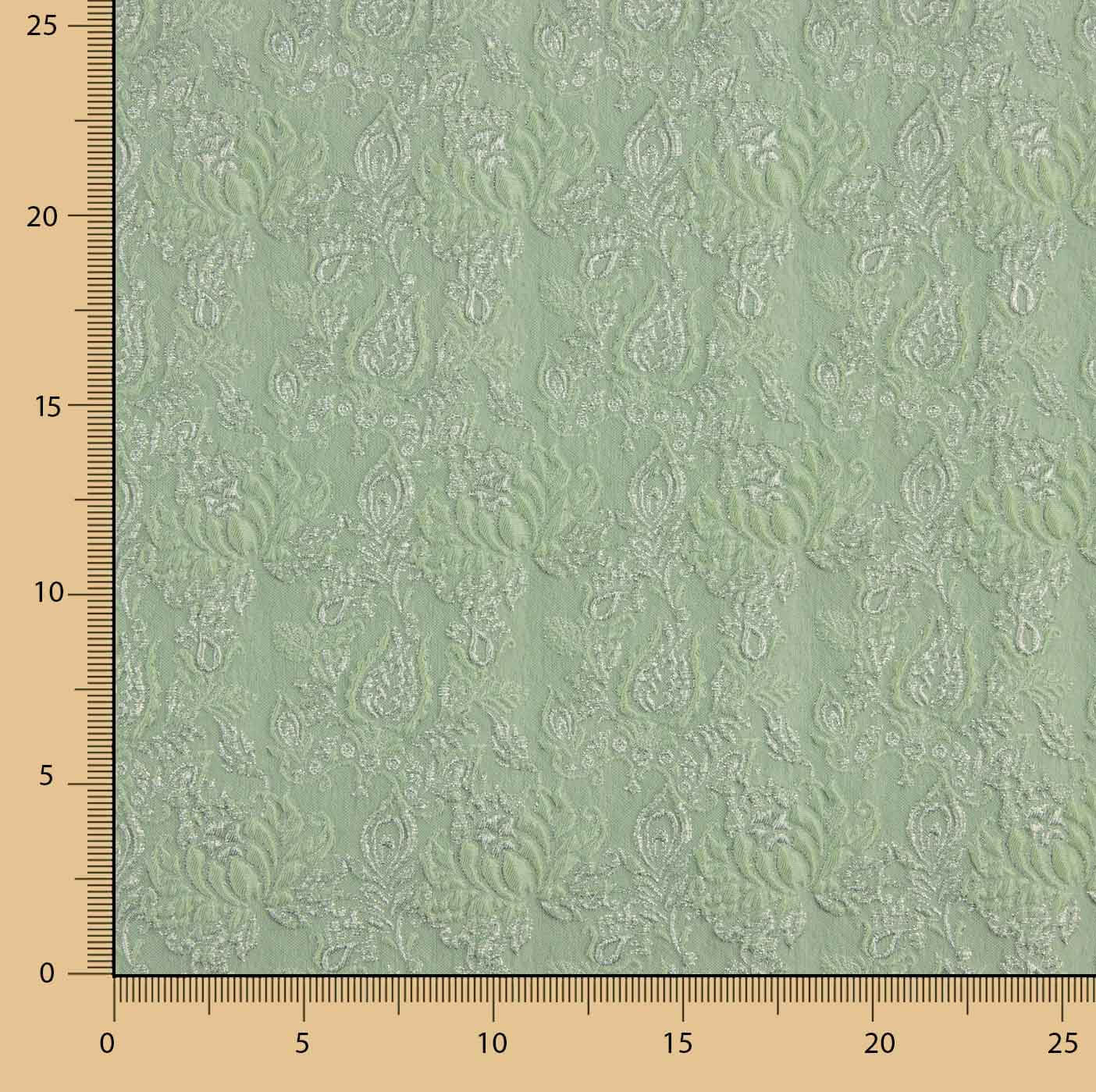 Emerald Green, Sage Green and Silver Brocade - Ribes y Casals