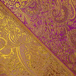 Purple Jacquard with Gold Lurex Cashmere - Ribes y Casals