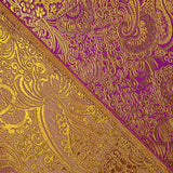 Purple Jacquard with Gold Lurex Cashmere - Ribes y Casals