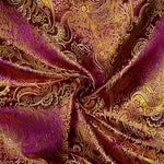Purple Jacquard with Gold Lurex Cashmere - Ribes y Casals