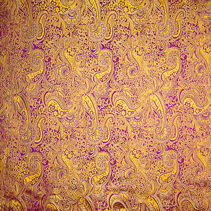 Purple Jacquard with Gold Lurex Cashmere - Ribes y Casals