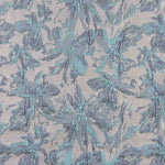Mauve Aquamarine Leaf Brocade Fabric - Ribes y Casals