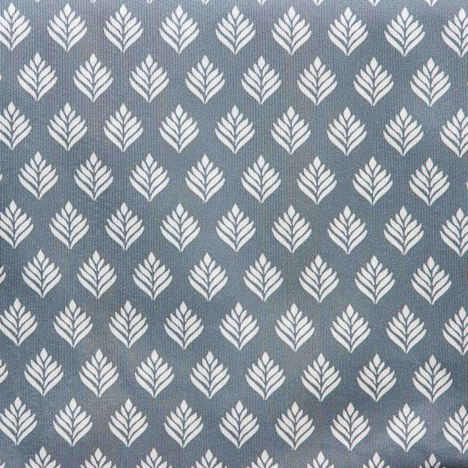 Leaf Blue Grey Stain-Resistant Resin-Coated Tablecloth - Ribes y Casals