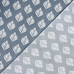 Leaf Blue Grey Stain-Resistant Resin-Coated Tablecloth - Ribes y Casals