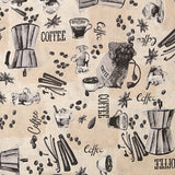 Printed Cotton Canvas – Coffee, Coffee Makers and Beans - Ribes y Casals