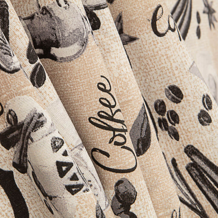 Printed Cotton Canvas – Coffee, Coffee Makers and Beans - Ribes y Casals