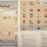 Children's Cotton Advent Calendar Panel: Santa's Adventure – DIY - Ribes y Casals