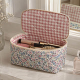 Padded Pink and Multicoloured Gingham Poplin - Ribes y Casals