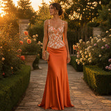 Imperial Coral Sunset Brocade - Ribes y Casals
