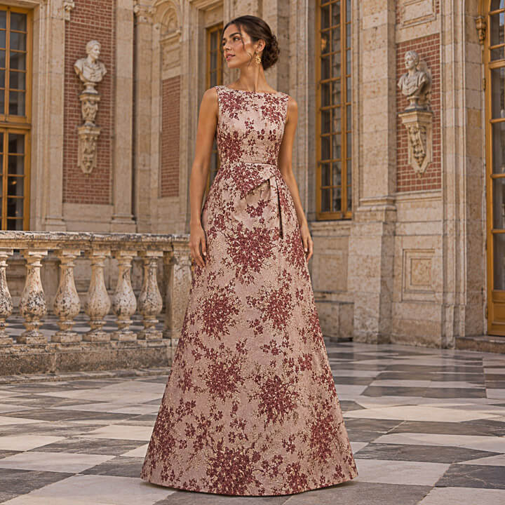 Imperial Garden Brocade in Burgundy and Gold - Ribes y Casals