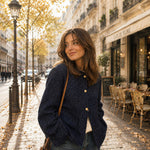Navy Blue Wool Tweed - Ribes y Casals