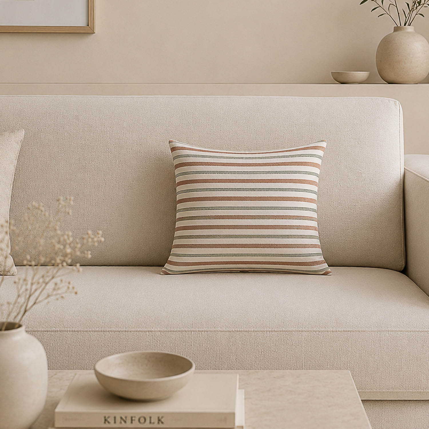 Clay Stripes Canvas with Embroidered Stripe - Ribes y Casals