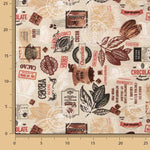 Vintage Chocolate and Cocoa Printed Cotton Canvas - Ribes y Casals