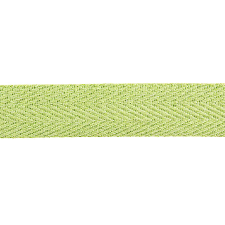 Lime Green 30 mm Cotton Herringbone Ribbon - Ribes y Casals