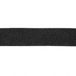 30 mm Black Cotton Herringbone Tape - Ribes y Casals