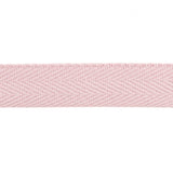 Soft Pink 30 mm Cotton Herringbone Ribbon - Ribes y Casals