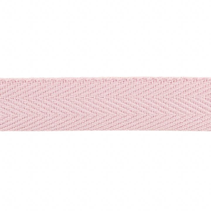 Soft Pink 30 mm Cotton Herringbone Ribbon - Ribes y Casals
