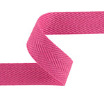 30 mm Fluorescent Pink Polyester Herringbone Ribbon - Ribes y Casals