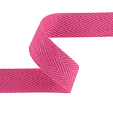 30 mm Fluorescent Pink Polyester Herringbone Ribbon - Ribes y Casals