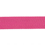 30 mm Fuchsia Pink Cotton Herringbone Ribbon - Ribes y Casals