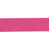 30 mm Fuchsia Pink Cotton Herringbone Ribbon - Ribes y Casals