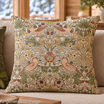 Beige ‘Bird Garden’ Cotton Canvas - Ribes y Casals