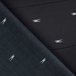 Black Minimalist Printed Viscose Satin - Ribes y Casals