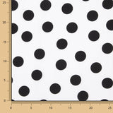 Crepe Black Dots 33mm White - Ribes y Casals