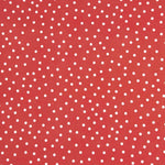 White Polka Dot Print on Red Crepe - Ribes y Casals