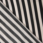 Fine Crepe, Black and Ecru Stripes - Ribes y Casals