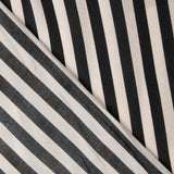 Fine Crepe, Black and Ecru Stripes - Ribes y Casals