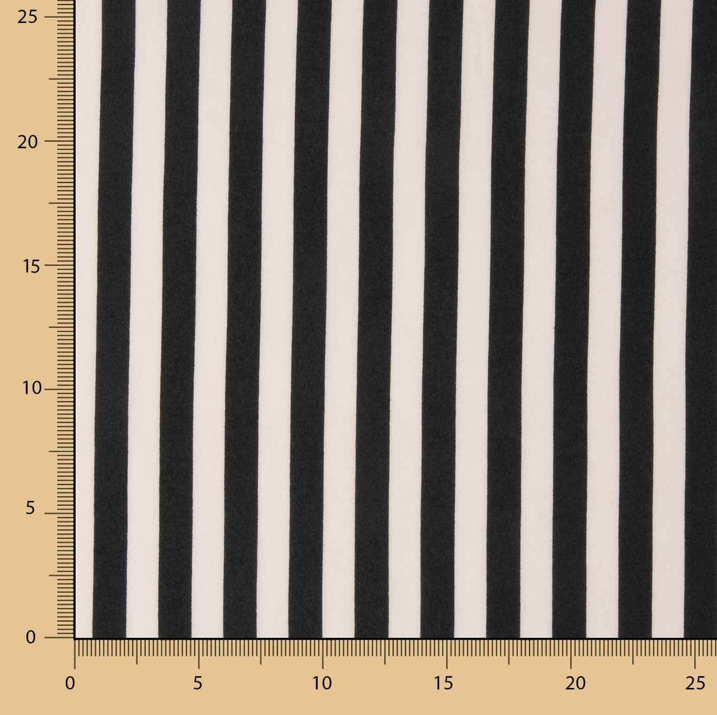 Fine Crepe, Black and Ecru Stripes - Ribes y Casals