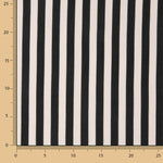 Fine Crepe, Black and Ecru Stripes - Ribes y Casals