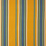Mustard and Blue Stripes on a Crepe Viscose Fabric - Ribes y Casals