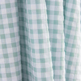 Turquoise Checkered Seersucker - Ribes y Casals