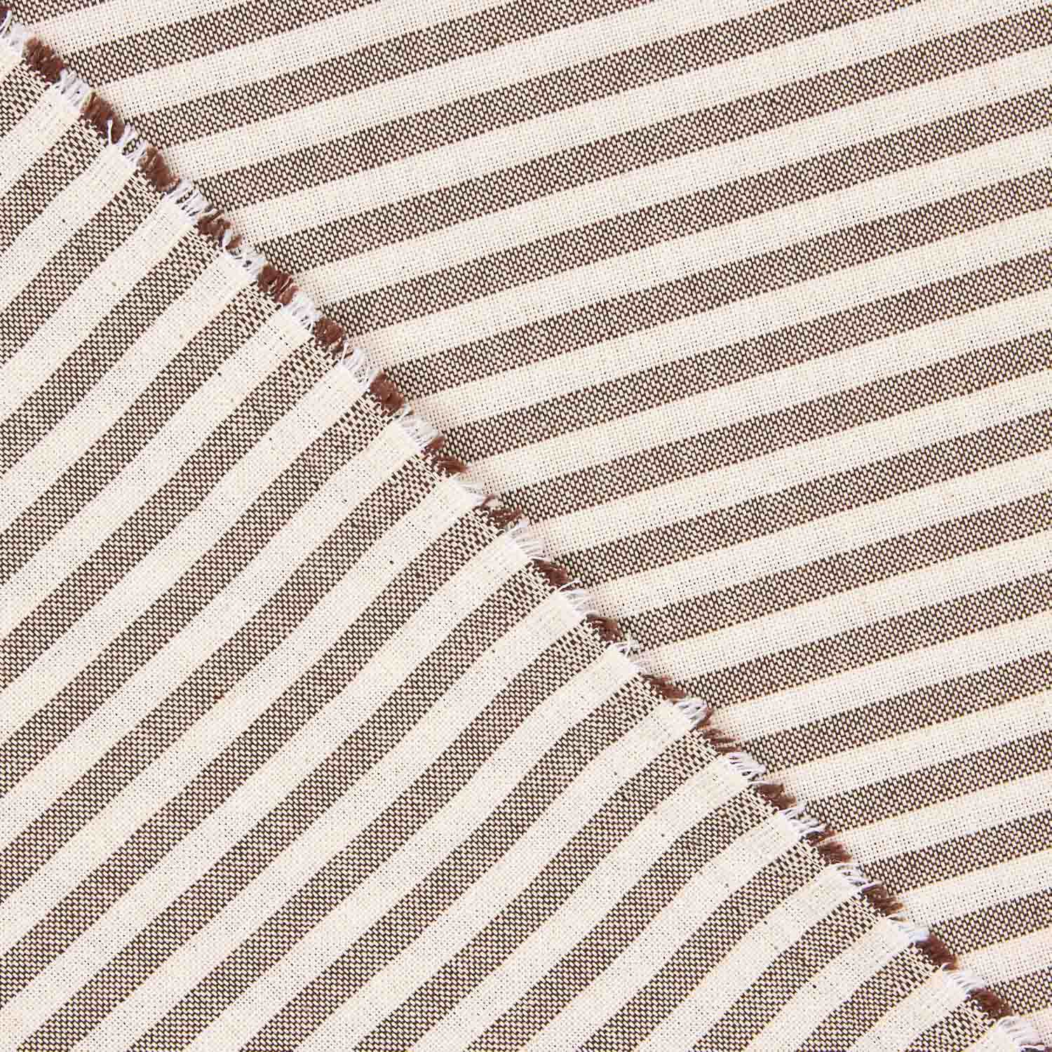 Rustic Culla Mini Stripe Brown Fabric - Ribes y Casals