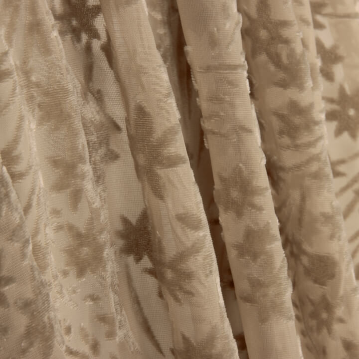 Devoré Beige-Toned Openwork on Chiffon - Ribes y Casals