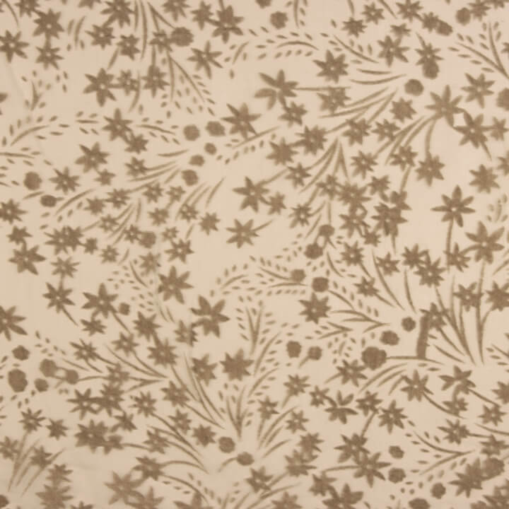 Devoré Beige-Toned Openwork on Chiffon - Ribes y Casals