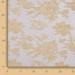 Beige Floral Devoré on Grey Chiffon - Ribes y Casals