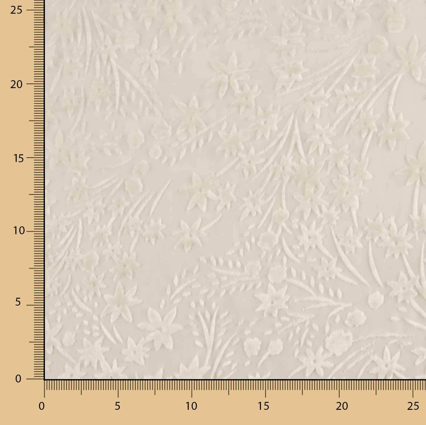 Devoré Unbleached Floral on Chiffon - Ribes y Casals