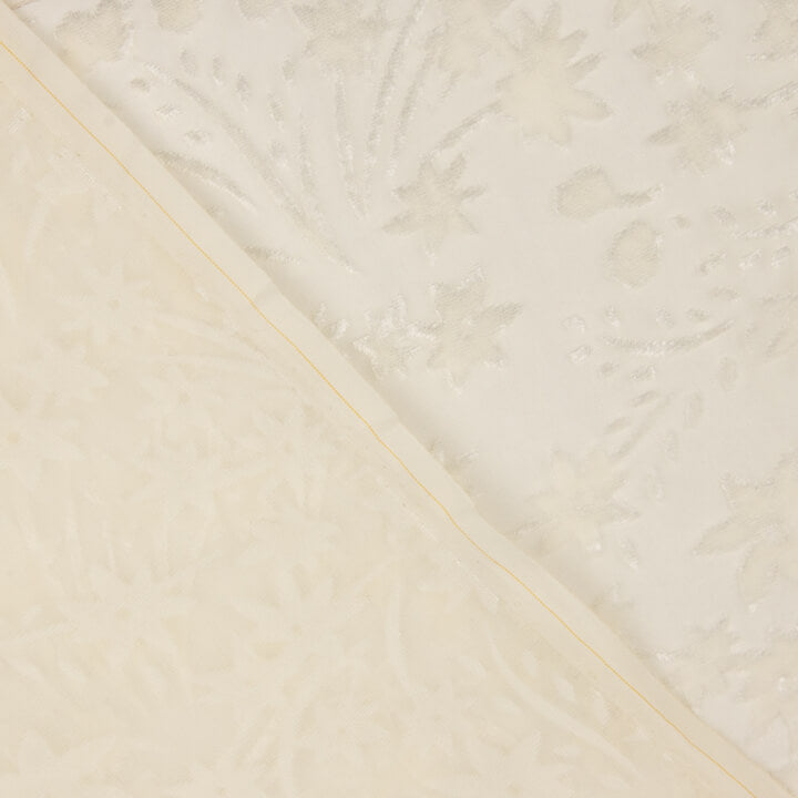 Devoré Unbleached Floral on Chiffon - Ribes y Casals