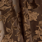 Brown-toned Floral Devoré Openwork on Chiffon - Ribes y Casals