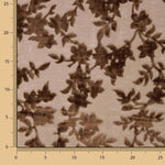 Brown-toned Floral Devoré Openwork on Chiffon - Ribes y Casals